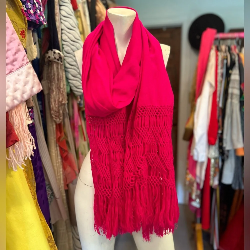 Vivid Raspberry Pink Scarf